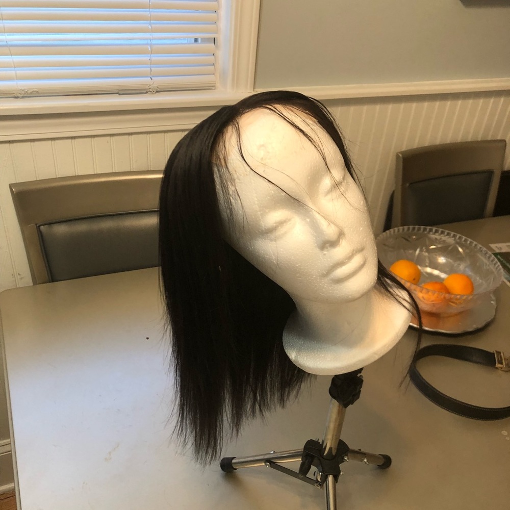 14” Brazilian hand made wig small head.